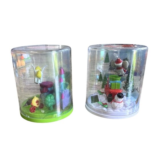 Solar Fluttering Mouse & Unicorn Toys In Plastic Terrarium - Picture 2 of 5